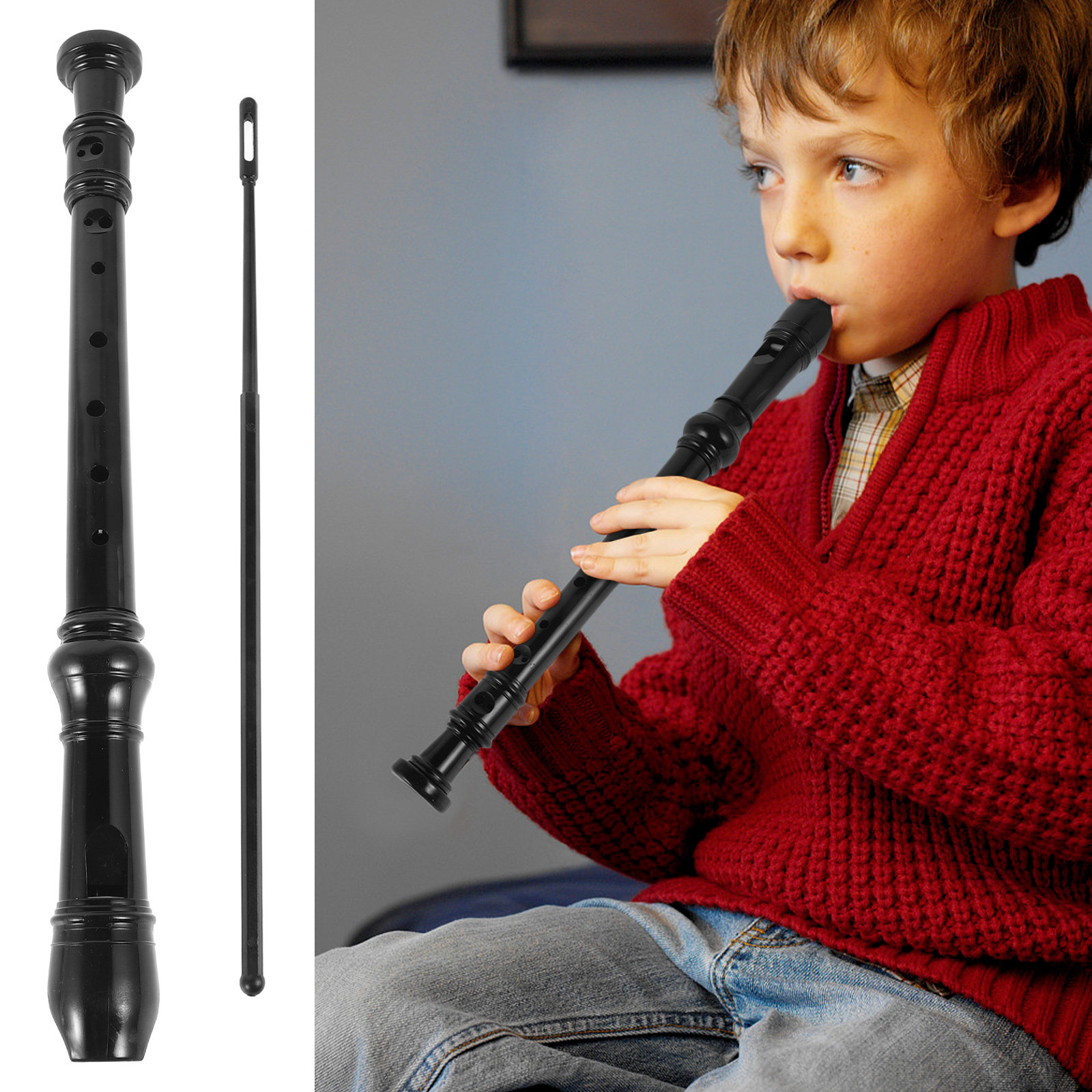 8-gaats zwarte transparante AB - Soprano Recorder Plastic recensie en prijs
