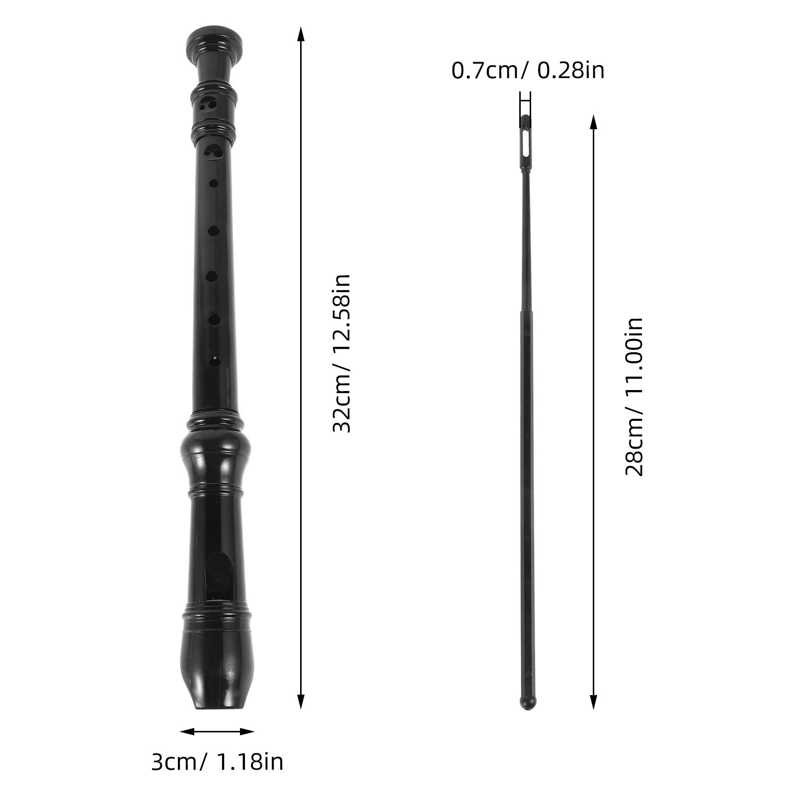 Kleine sopraanfluit met 8 gate - Soprano Recorder Plastic recensie en prijs